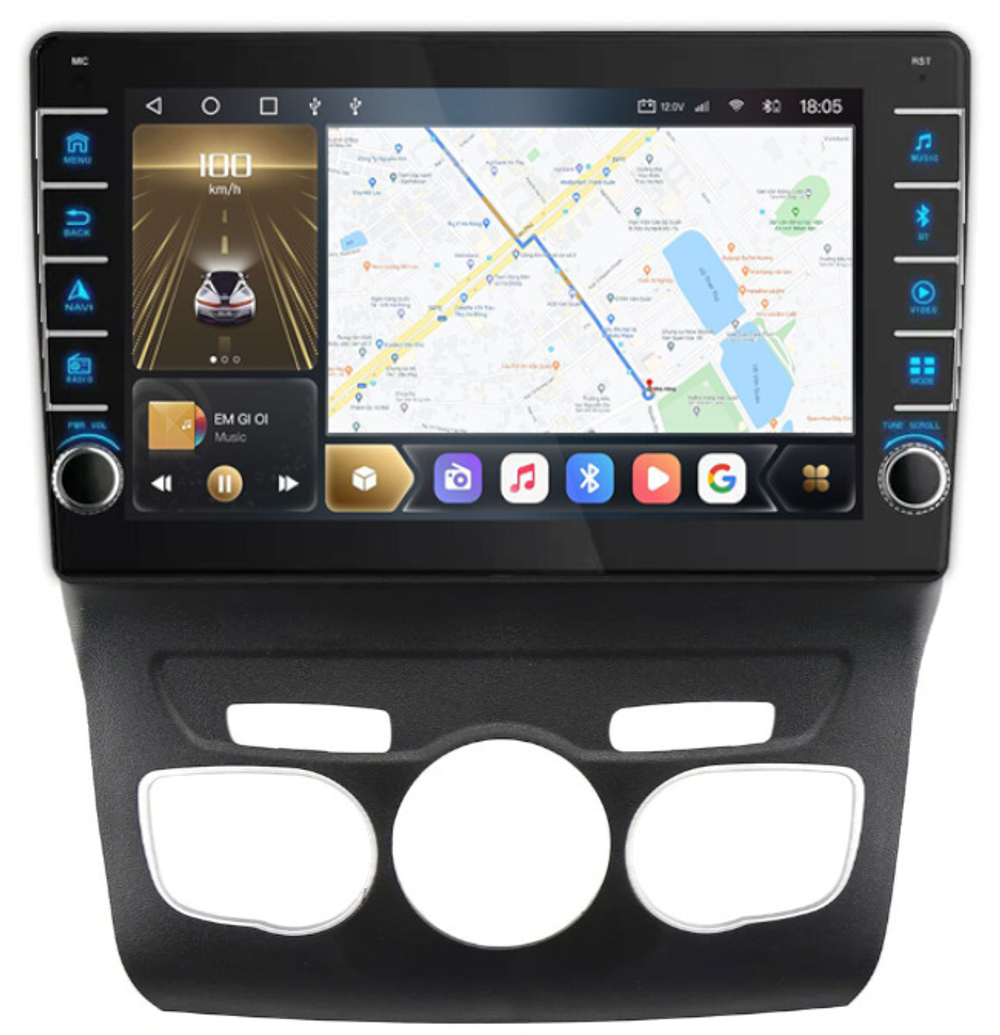 Магнитола для Citroen C4/DS4 2010+ (поддержка БК) - Carmedia OL-1933 (кнопки и крутилки), Android 12, TS10,  CarPlay, 4G SIM-слот