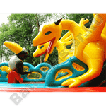 Большой надувной батут-горка "Гости города"