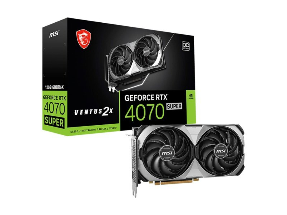 Видеокарта MSI Nvidia GeForce RTX 4070 Super [RTX 4070 SUPER 12G VENTUS 2X OC]