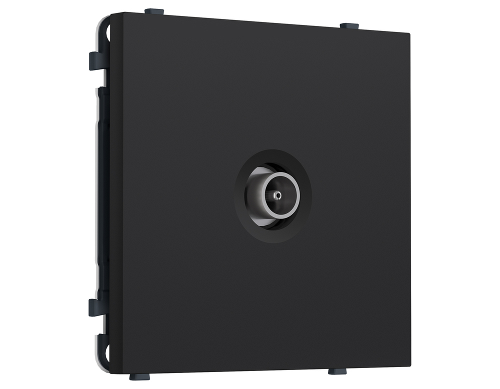 MS993010 Комплект механизма TV розетки оконечной SIGMA Черный Мягкое касание 50-870 MHz 1dB QUANT PRO (SP9930, PR202)
