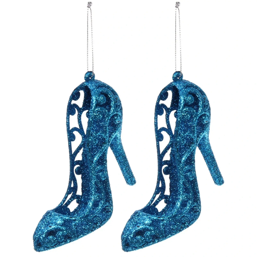 Подвеска «Туфли» 10 см (набор 2 шт), голубой