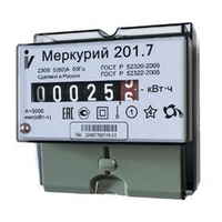 Счетчик Меркурий - 201.7 5(60)А DIN ОУ 1 тарифный