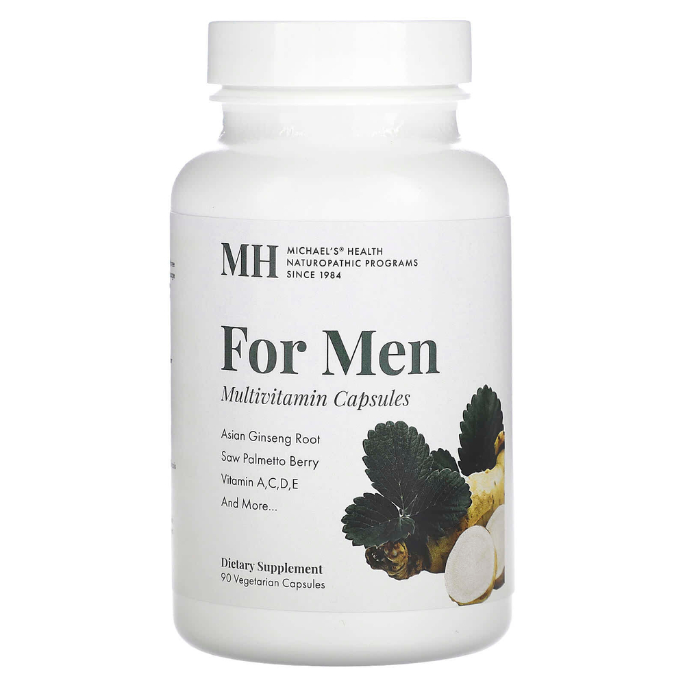 Michael's Health, Для мужчин, мультивитаминные капсулы, 90 вегетарианских капсул