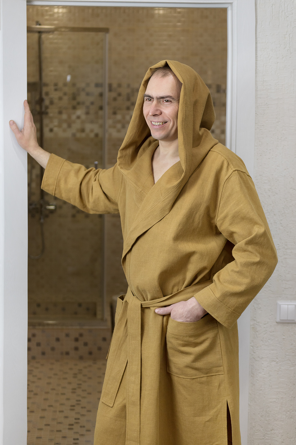 Халат из крапивы для бани, сауны, дома