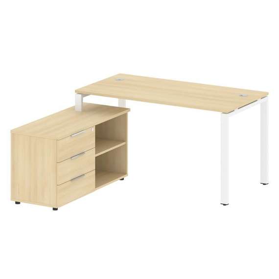 Метал Систем Рабочая станция с тумбой на П-образном м/к БП.РС-СТС-2.3 (L)