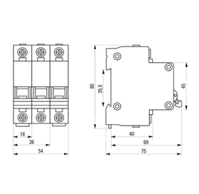 Выключатель автоматический EKF ВА 47-29 4,5кА, С 32А, 1П