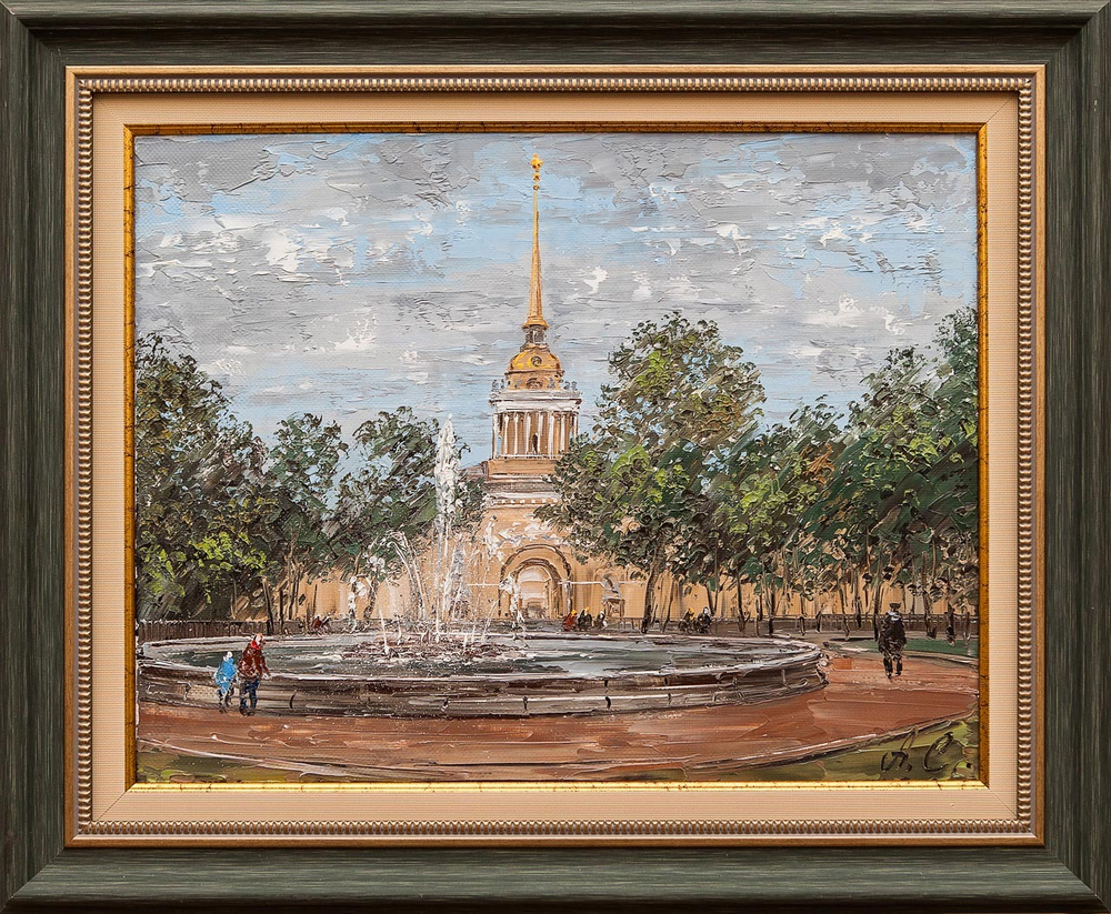 Картина маслом "Адмиралтейство" Стеняев