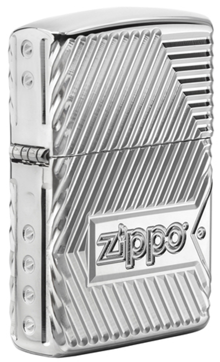 29672 Зажигалка ZIPPO Armor High Polish Chrome, латунь/сталь, серебристая, глянцевая, 38x13x57 мм