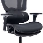 Кресло ATRONE (АТРОН) "Optimus ER-707", адаптивный механизм со слайдером, сетка, черный/серый, 532967