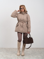 Парка женская демисезонная "Апрель" бежевый