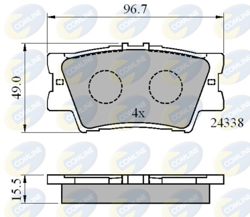 COMLINE - CBP01581-CML - Brake Pad Set, disc brake