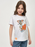 Детская футболка с принтом Moon (Размер: 159-164) (Цвет: белый)