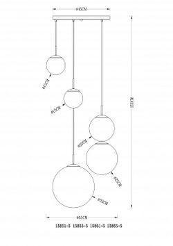 Подвесной светильник Globo Varus 15855-5