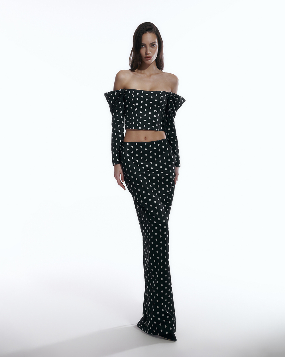 Корсет с рукавами горох