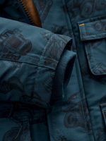 Куртка утепленная с капюшоном для мальчика Next Q53-235, Синий