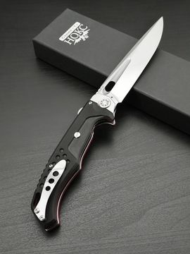 Нож НОКС Кугуар С (332-106406) сатин/керам подшип/G10 «Black-red»