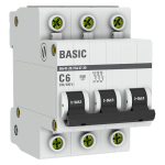 Автоматический выключатель ВА 47-29 3P 6А (C) 4,5кА BASIC