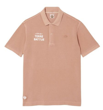 Мужское теннисное поло Lacoste Roland-Garros Edition Clay Court - Коричневый