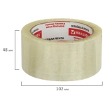 Клейкая лента упаковочная 48 мм х 66 м, прозрачная, толщина 45 микрон, BRAUBERG