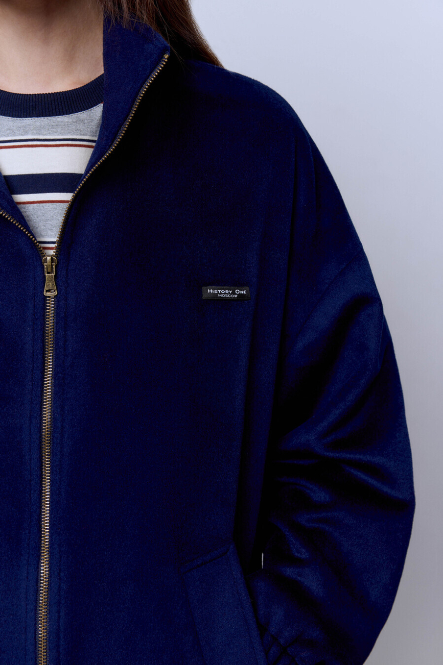 Бомбер из шерсти с кашемиром