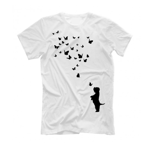 Футболка "Вест Хайленд и бабочки"