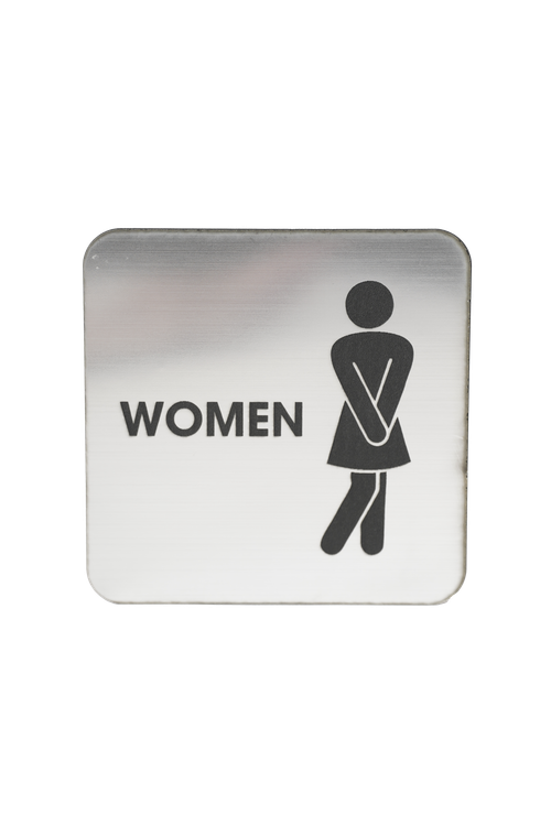 ТАБЛИЧКА ПЛАСТИКОВАЯ СЕРЕБРО WOMEN 100ММх100ММ