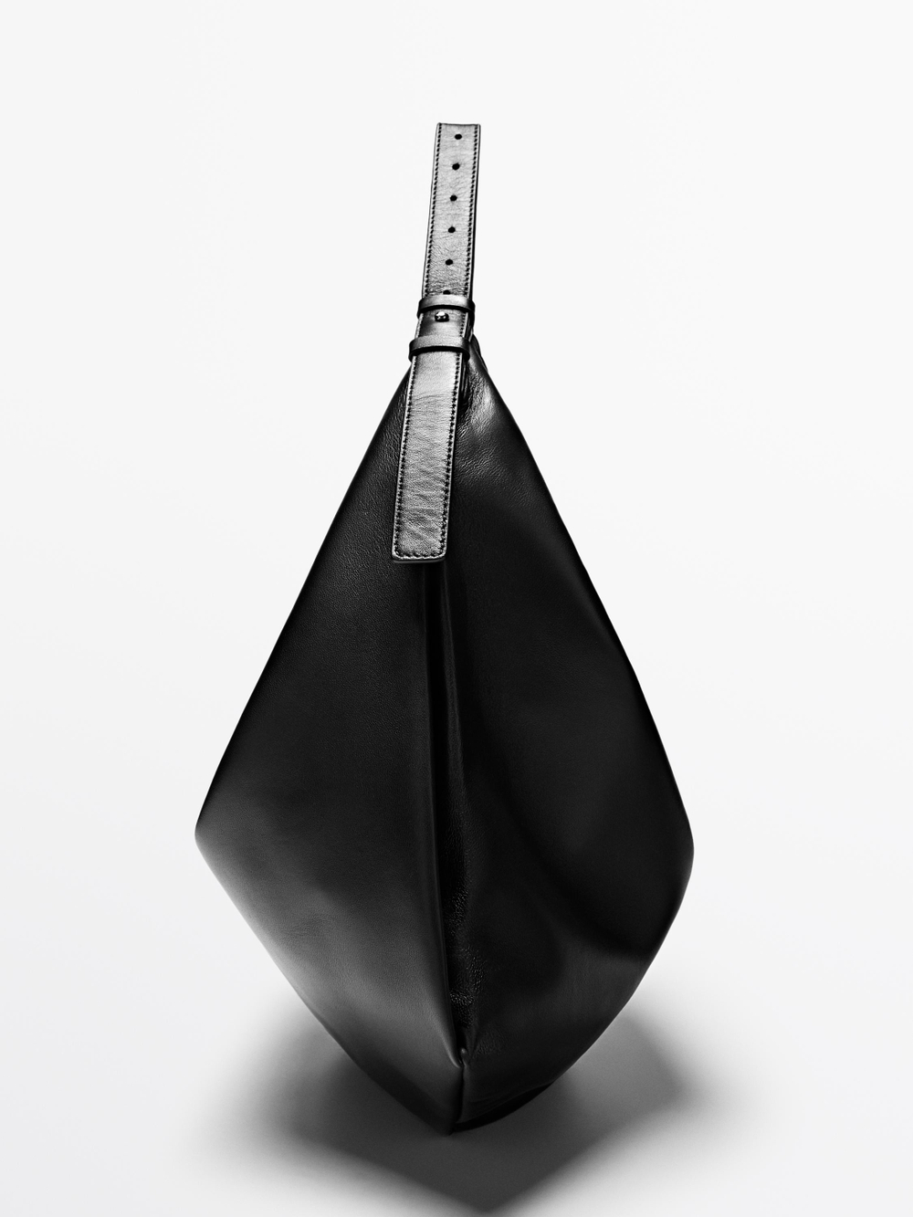 Massimo Dutti Сумка из кожи наппа, черный