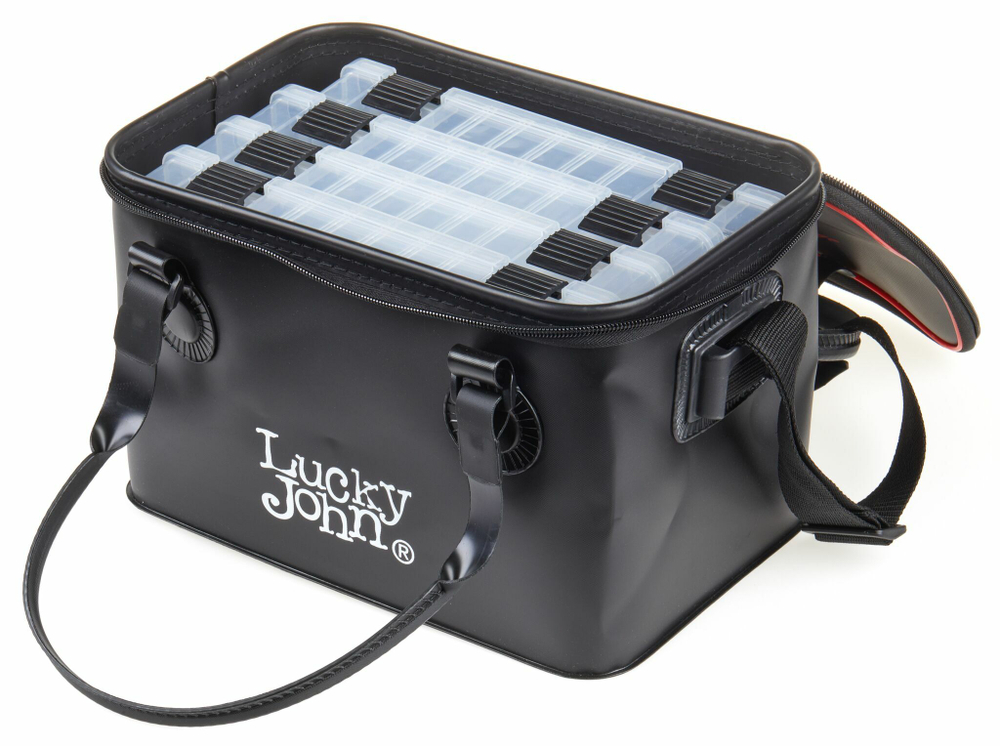 Сумка рыболовная с коробками Lucky John EVA 330х220х200