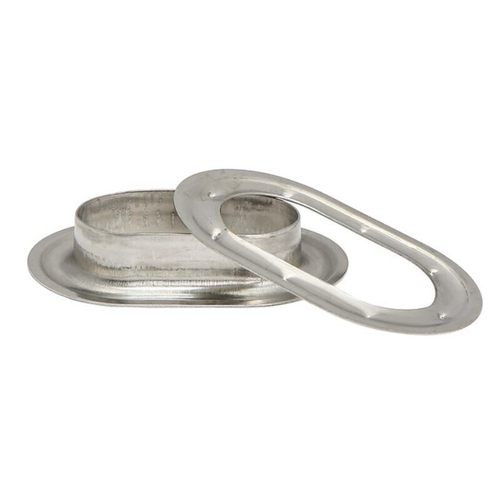 Люверсы овальные 40х10 мм оцинкованные - 500 шт.