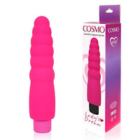 Розовый силиконовый вибратор 15см Bior Toys Cosmo CSM-23091