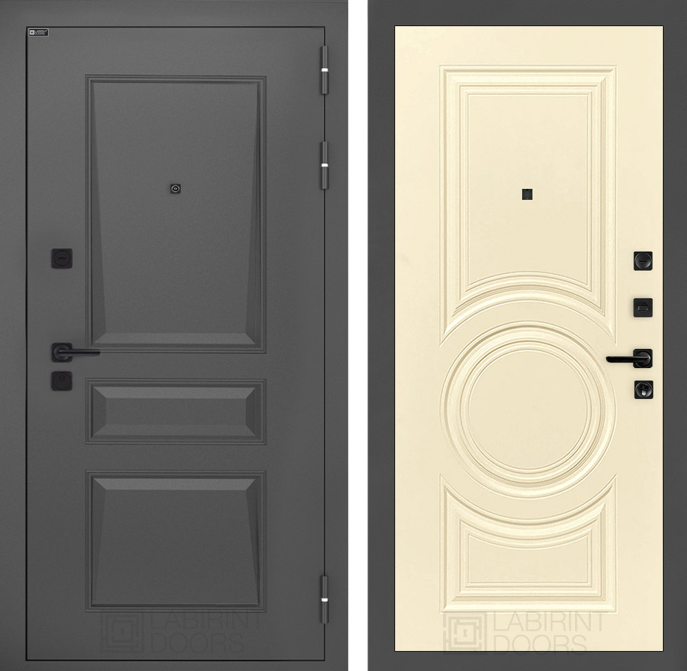 Дверь Входная Металлическая Лабиринт ОРЛЕАН 23 Шампань софт металлическая
