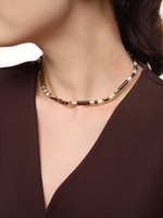 Чокер "Hematite tube pearl" Gold