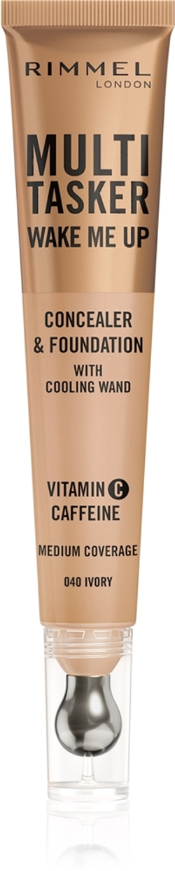 Rimmel Multi-Tasker Wake Me Up - Тональный крем и консилер с осветляющим эффектом, 20 ml