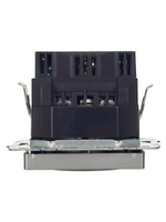 BRITE Розетка 1-местная с заземлением с защитными шторками 16А с USB A+A 5В 3,1А РЮш10-2-БрС сталь IEK