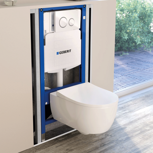 Комплект: инсталляция Geberit с подвесным унитазом и клавишей, 500.060.TC.I