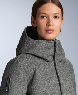 Oysho Водостойкая куртка FELLEX® Wool Blend SKI, антрацитово-серый