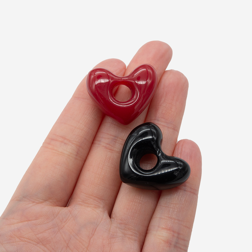 Подвеска "Красное сердце", 22*26мм, акрил