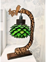 Настольный светильник из фанеры в стиле лофт "Шишка"