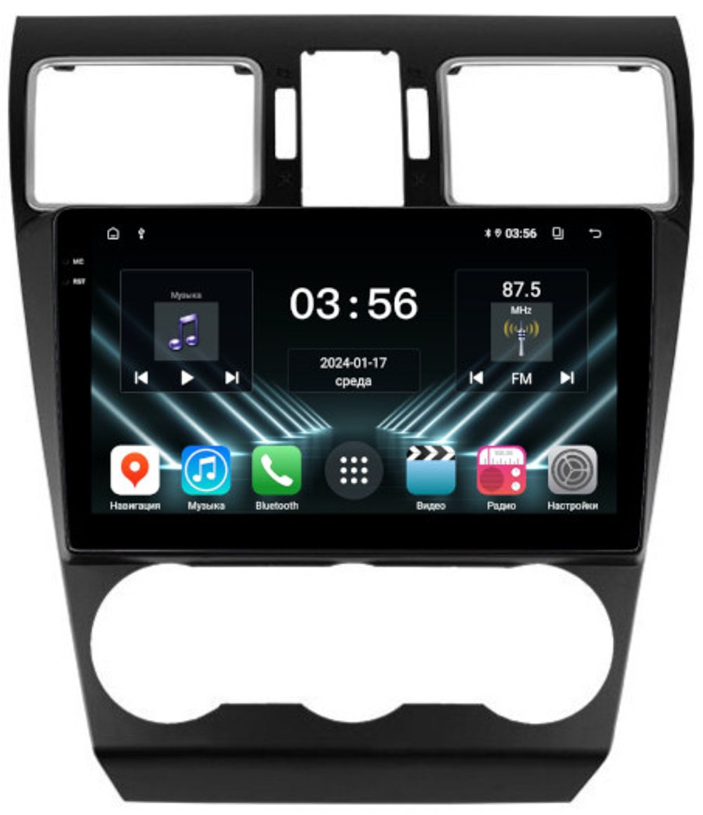 Магнитола для Subaru Forester 4, XV 1 2015-2018, Impreza 4 - FarCar DX901/775M монитор 9.5" IPS на Android 13, 4+64Гб, CarPlay