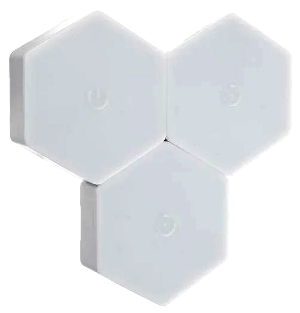 Набор светильник сенсорный "соты с пультом" 3 шт, 85х75мм, 6500К, 3*ААА (не в компл.)