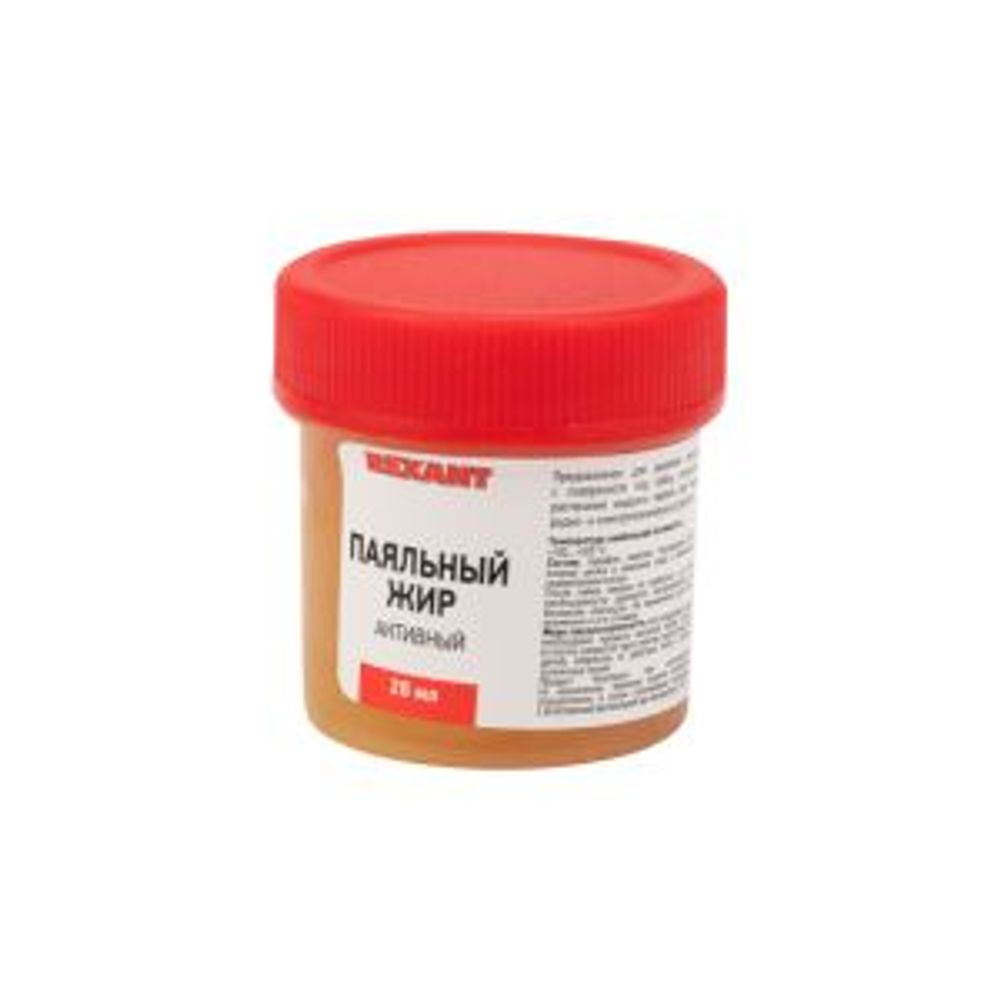 Флюс для пайки, паяльный жир АКТИВНЫЙ, 20мл, банка, блистер REXANT