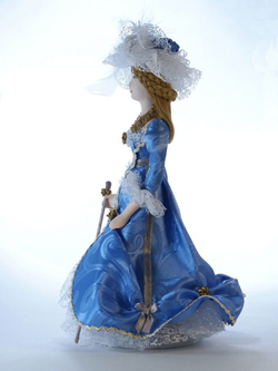 Кукла фарфоровая Дама с тростью