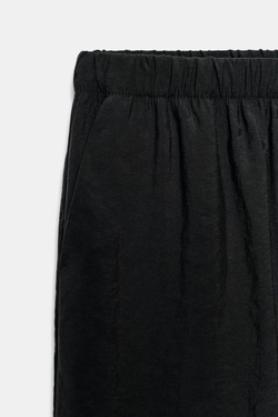 ZARA ЛЕГКИЕ БРЮКИ В ПОЛОСКУ, ЧЕРНЫЙ
