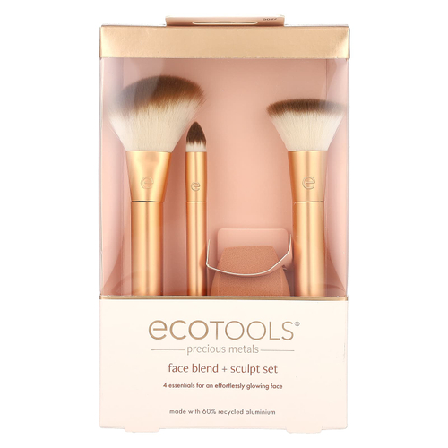 EcoTools, Precious Metals, Face Blend + Sculpt Set, набор из 4 предметов