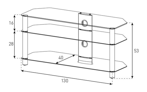 Тумба под ТВ Sonorous NEO 3130 B HBLK