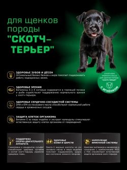 Корм для щенков породы Скотч-терьер, ягнёнок, 2,5кг