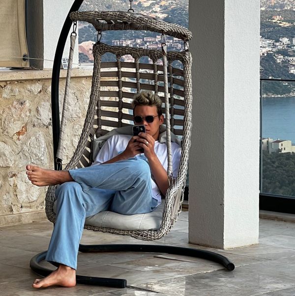 Брюки #4 Вельветовые Голубые - фото 4