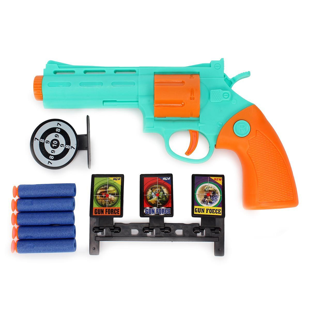 Пистолет с мягк.пулями, коробка 2022-2