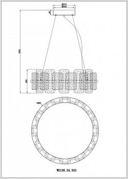 Подвесной светильник Wertmark Nelly WE158.24.303