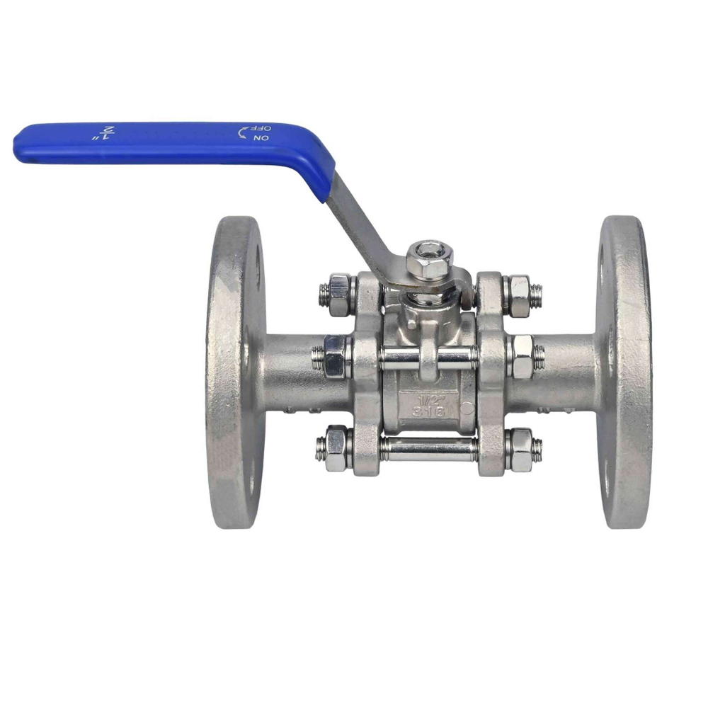 Stainless steel ball valve Elephant BV.F.Fp.T.ISO.316.180 580 psi, SS316, full port, flanged connection, with ISO 5211 mounting pad